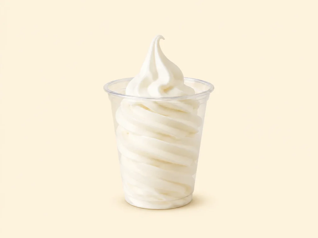 McDonald’s Ice Cream Menu 27 Vanilla Soft Serve Cup 1 2