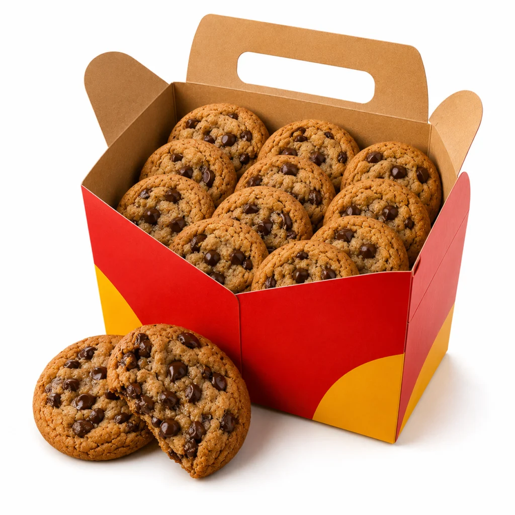 McDonald’s Cookie Tote: Price, Cookies, Calories & Complete Guide 4 Chocolate Chip Cookie Tote, United States