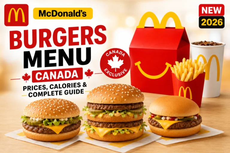 McDonald’s Burgers Menu Canada